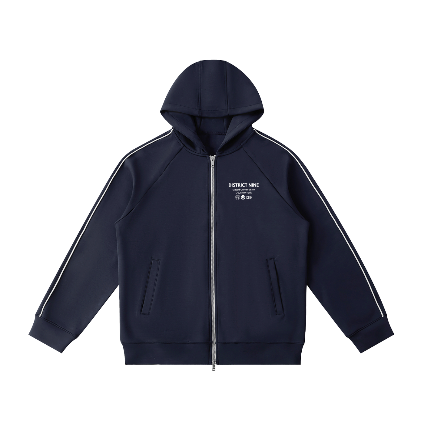 Heavyweight Raglan Sleeve Zip Hoodie