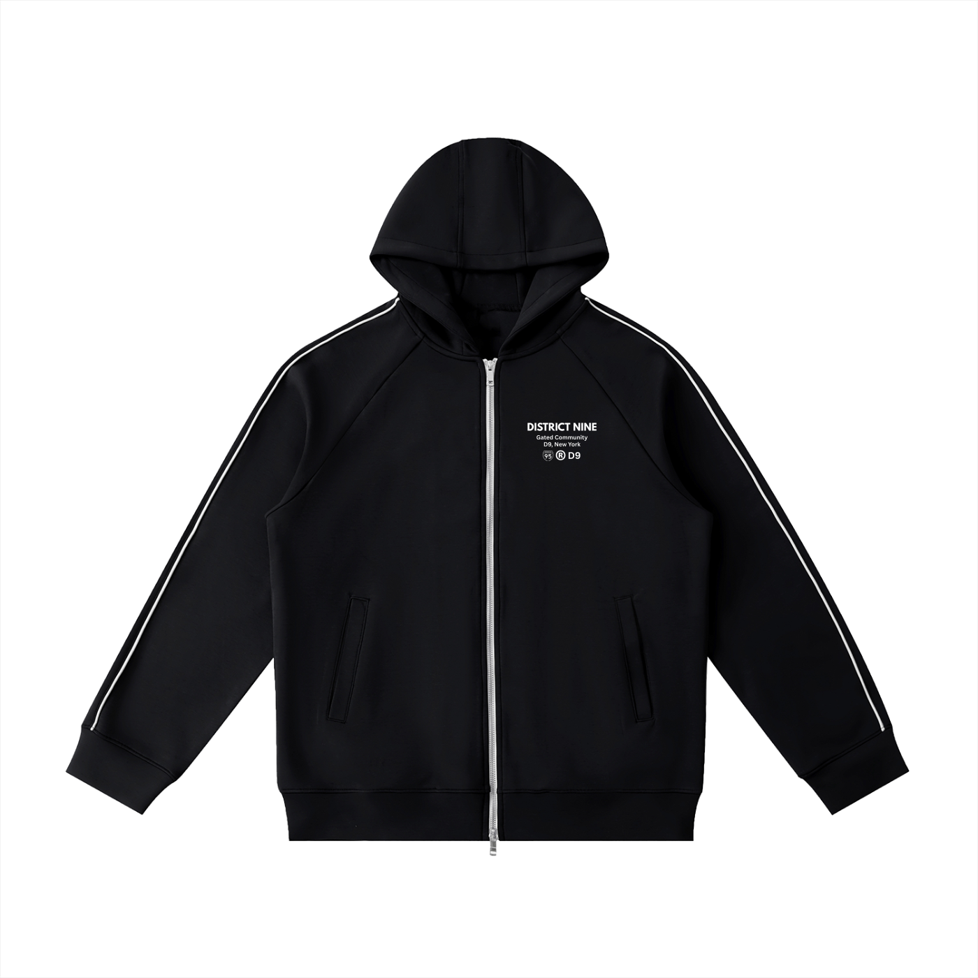 Heavyweight Raglan Sleeve Zip Hoodie