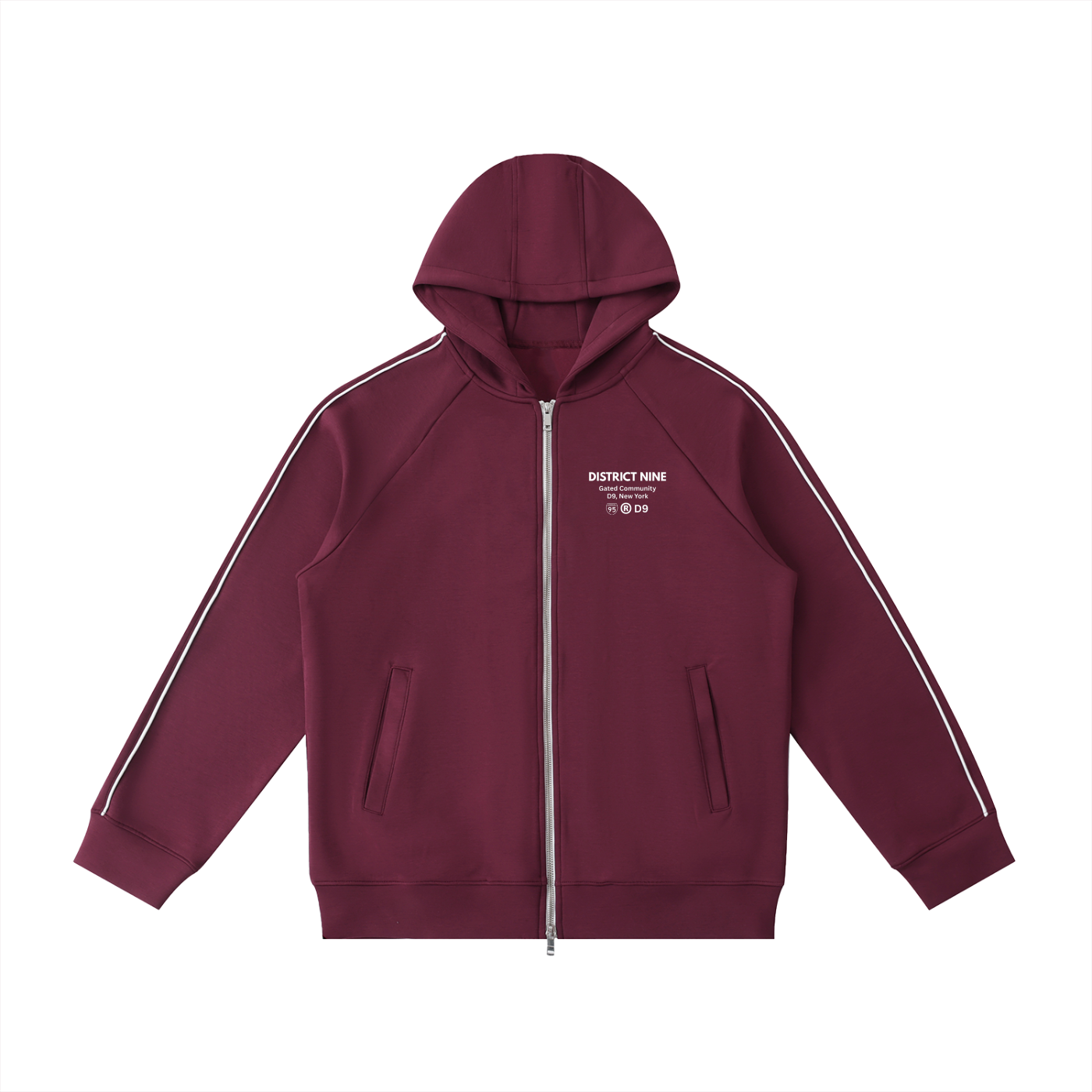 Heavyweight Raglan Sleeve Zip Hoodie